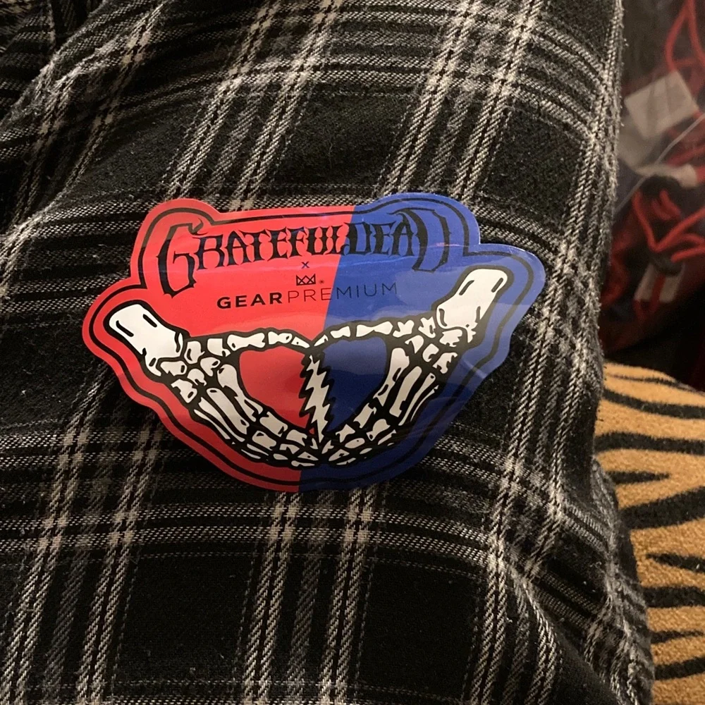 Grateful Dead Drawstring Pouch & Sticker - Picture 4 of 4